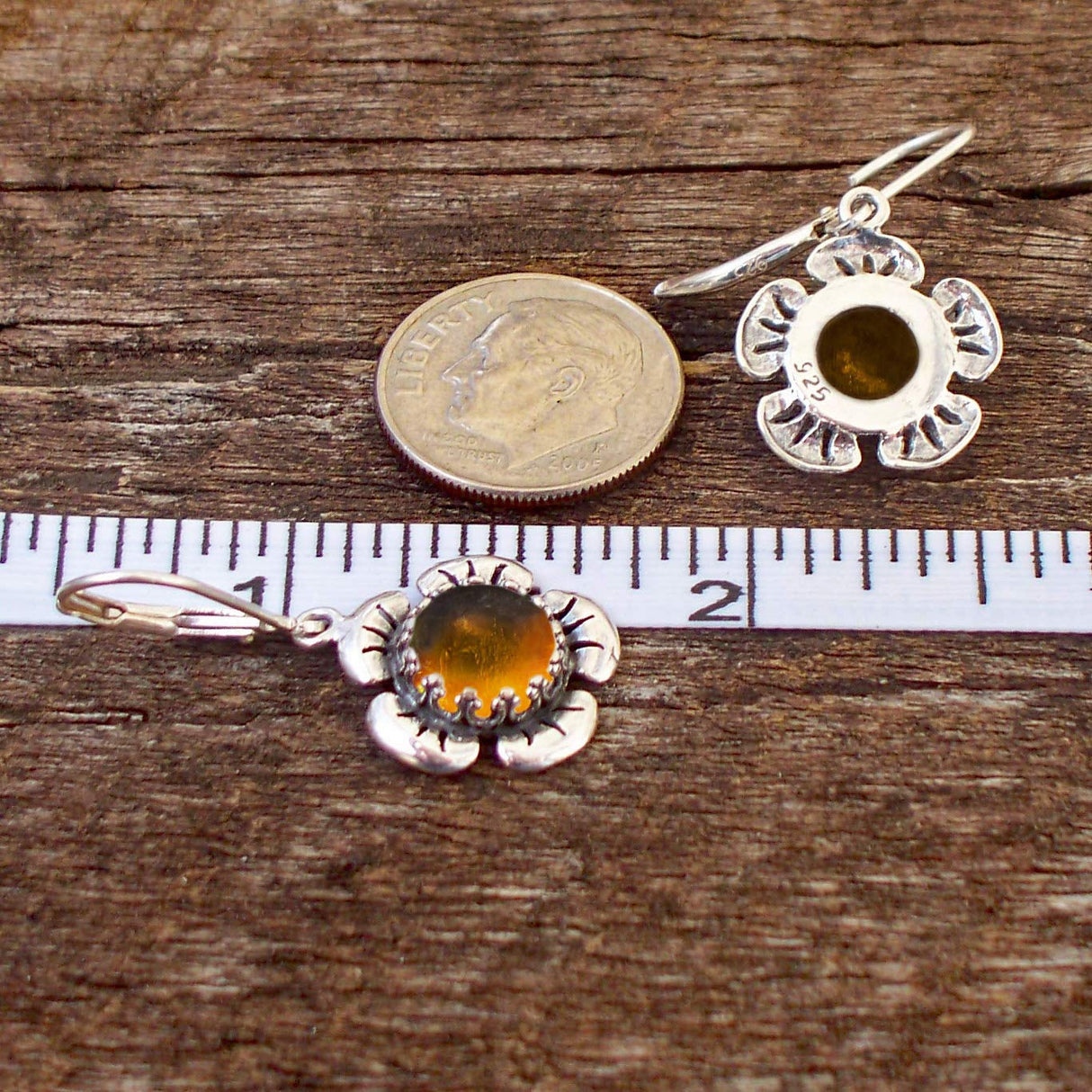 Bottled Up Designs Handmade Bloom Once More Earrings, Recycled Vintage Glass, Sterling Silver, Eco Friendly, Made in USA, Birthday Gifts, Mothers Day, Women, Anniversary (Olive Wine Bottle)