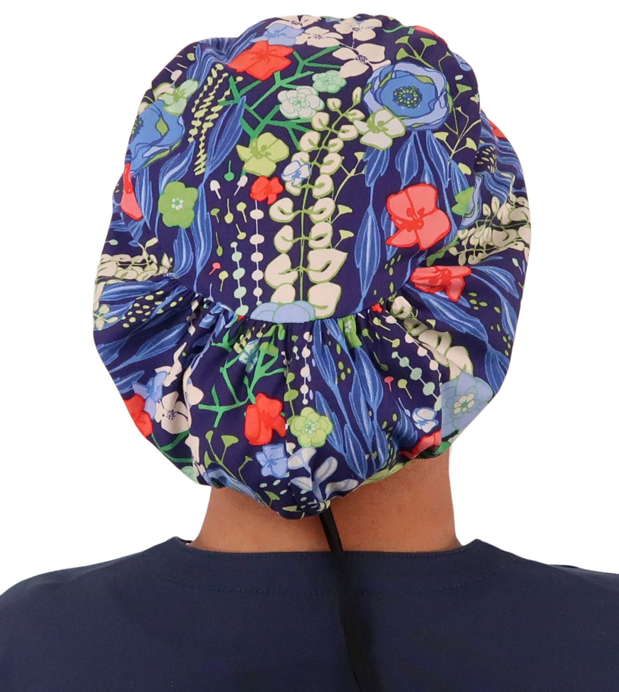 Sparkling EARTH Riley Medical Scrub Caps with Flat Front and Roomy Back - Adjustable Cord Lock Closure - Made in The USA!