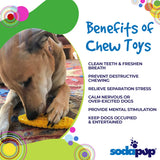 SodaPup Hot Dog – Durable Dog Chew Toy Made in USA from Non-Toxic, Pet Safe, Food Safe Nylon Material for Mental Stimulation, Clean Teeth, Fresh Breath, Problem Chewing, Calming Nerves, & More