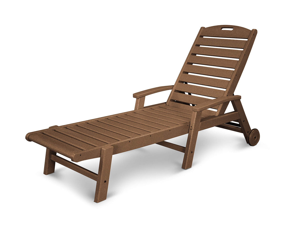 Trex Outdoor Furniture Yacht Club Wheeled Chaise in Vintage Lantern