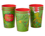 American Greetings 8-Count 16 oz. Reusable Plastic Cups, Santa and Snowman Christmas Party Supplies