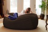 Chill Sack Bean Bag Chair: Huge 6' Memory Foam Furniture Bag and Large Lounger - Big Sofa with Soft Micro Fiber Cover - Red Furry