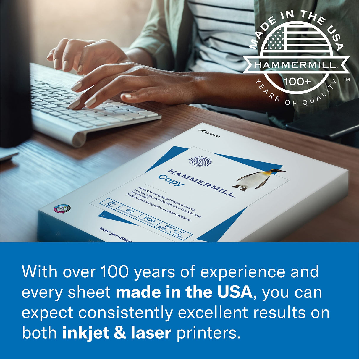 Hammermill Printer Paper, 20 Lb Copy Paper, 8.5 x 11 - 3 Ream (1,500 Sheets) - 92 Bright, Made in the USA, 500 Count (pack of 3)