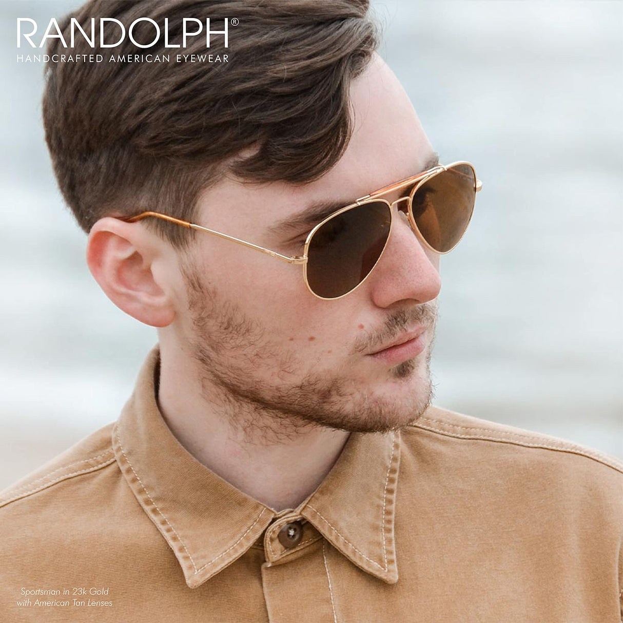 Randolph USA | Sportsman Aviator Authentic Sunglasses for Men Polarized 100% UV