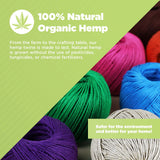 Bean Products Hemp Twine - High Tensile Strength and Durable - Made with 100% Hemp - Perfect for Jewelry, Arts & Crafts, Decoration, Cooking - 0.5MM, 50G/328 Ft. - 8 lb. Test Strength - Natural