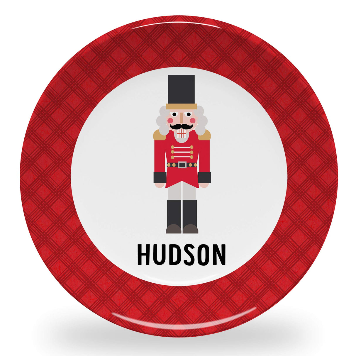 Tiny Expressions - Personalized Holiday Plates for Kids with Customized Name | BPA Free | Dishwasher Safe | Made in the USA (Christmas Plate)