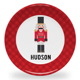 Tiny Expressions - Personalized Holiday Plates for Kids with Customized Name | BPA Free | Dishwasher Safe | Made in the USA (Christmas Plate)