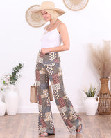 Popana Palazzo Pants for Women Casual Summer Wide Leg Beach Pants Plus Size Made in USA