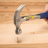 ESTWING Hammer - 12 oz Curved Claw with Smooth Face & Shock Reduction Grip - E3-12C
