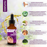Natural Ear Drops for Ear Infection – Homeopathic Eardrops for Adults, Kids, Baby, & Pets – Relieves Ear Aches, Swimmer's Ear, & Loosens Wax – Kids Safe Ear Health Made in USA
