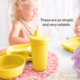 Re-Play Made in USA 10 Oz. Sippy Cups for Toddlers, Pack of 4 - Reusable Spill Proof Cups for Kids, Dishwasher/Microwave Safe - Hard Spout Sippy Cups for Toddlers 3.13" x 6.25", Desert Roses