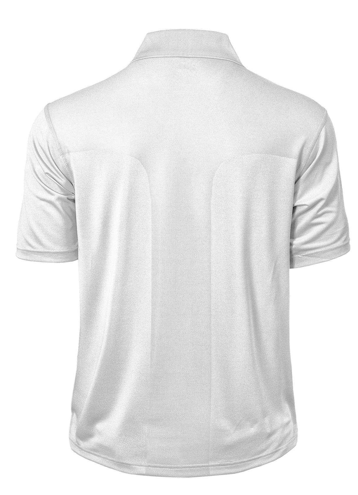 Akwa Men's Dry Wicking Golf Polo Body Mapping Mesh Design 100% Polyester Seamless Ventilation Zones