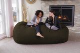 Chill Sack Memory Foam Bean Bag Lounger, 7.5-Feet, Red Furry