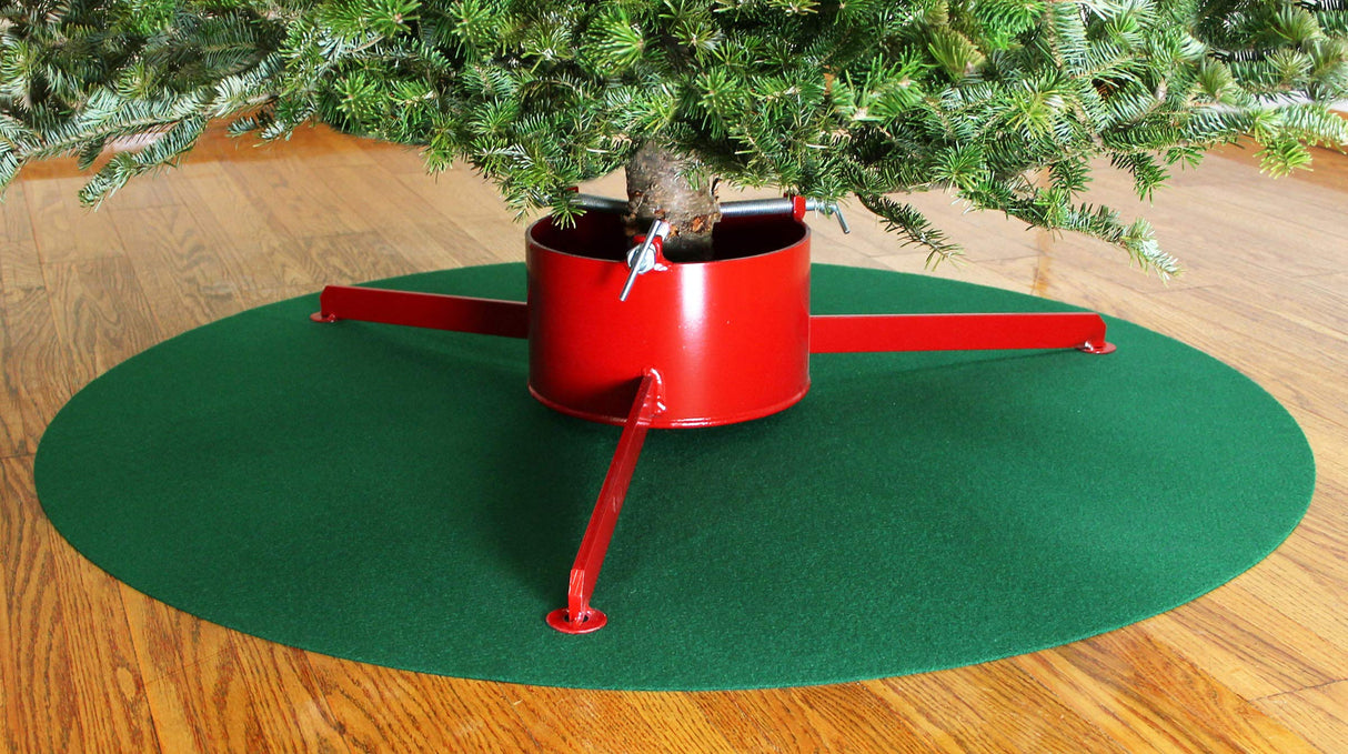 Drymate Christmas Tree Stand Mat (28”), Protects Floors from Spills and Scratches, Absorbent, Waterproof, Machine Washable, Durable, (Made in The USA)(Holiday Sprinkled Spruce)