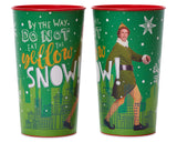 American Greetings 8-Count 16 oz. Reusable Plastic Cups, Santa and Snowman Christmas Party Supplies