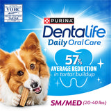 Purina Dentalife Daily Oral Care Chicken Flavor Small/Medium Breed Dog Dental Chews – 28.5 oz pouch (40ct)