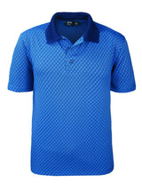 Akwa Men's 100% Dry Wicking Polyester Diamond Jacquard Polo Made in USA