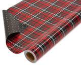 American Greetings 175 sq. ft. Reversible Wrapping Paper for Christmas and All Holidays, Red and Black Plaid (1 Jumbo Roll 30 in. x 70 ft.)