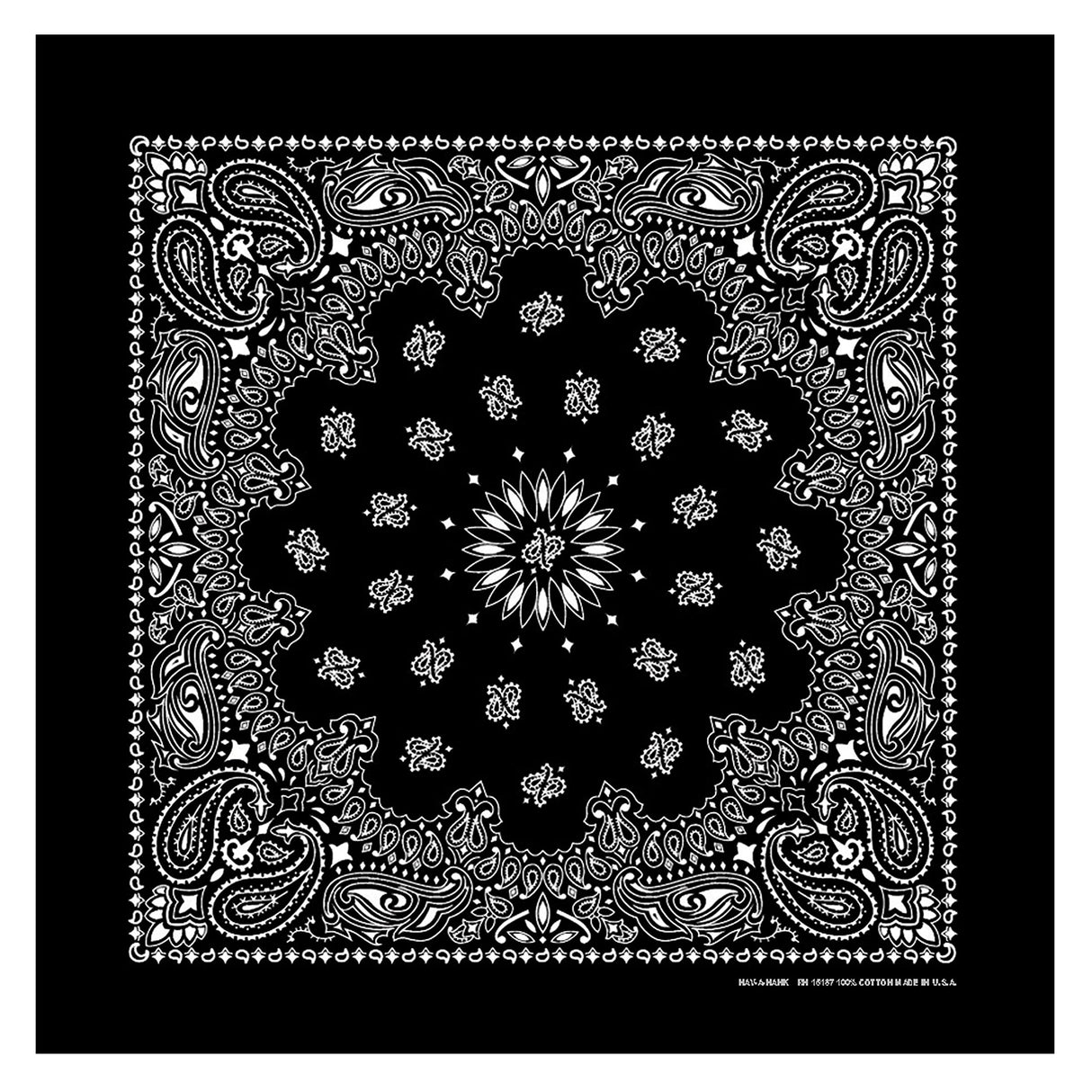 B53 100% Cotton Paisley Bandanas Made in the USA - Stylish Headband, Handkerchief, Scarf - 21 inch x 21 inch
