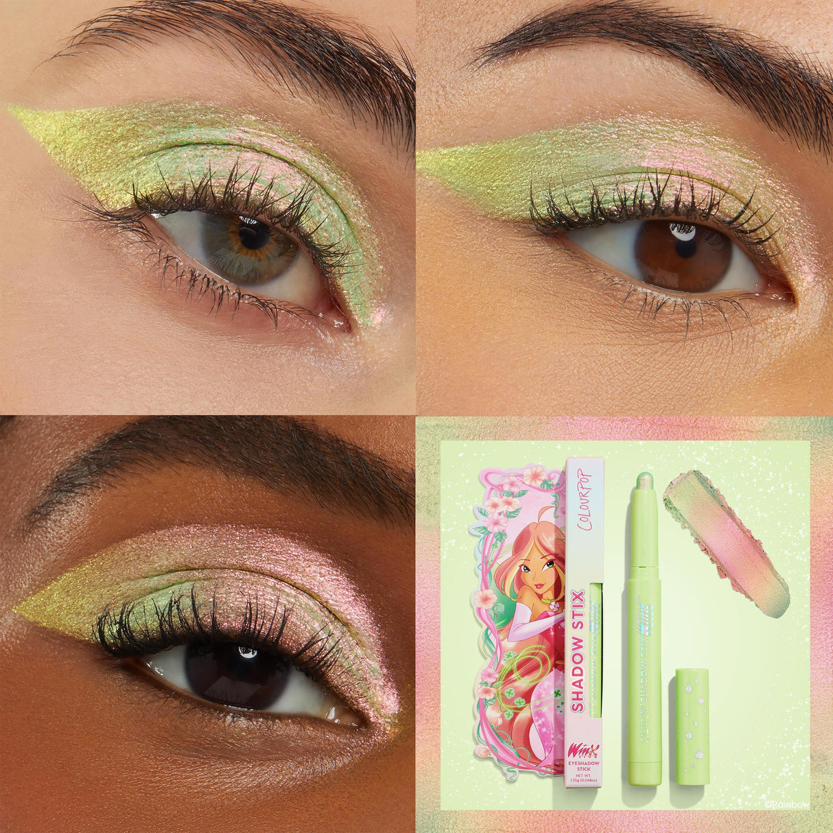 ColourPop Winx Club Shadow Stix - Cream Eyeshadow Stick with Long-Lasting Color - Multi-Use Cream Makeup with a Built-In Sharpener & Precise Tip for Easy Application - Fury of The Dragon (0.05 oz)