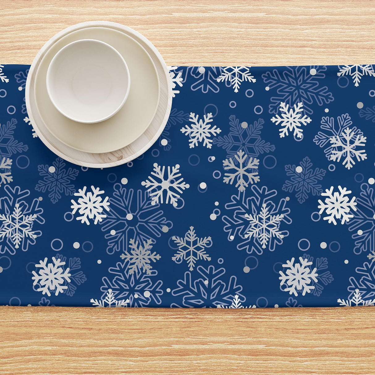 Christmas Table Runners | Garland Table Runner | Winter Decorations for Home | Festive Holiday Table Decor | Kitchen Dining Table Runner | Made in The USA | 14" x 108" Long