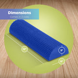 Bean Products High-Density EVA Foam Rollers | Deep Tissue Massager | Myofascial Release Textured Bumps | 36” Half Roller | Made in The USA