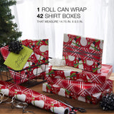 American Greetings 175 sq. ft. Reversible Wrapping Paper for Christmas and All Holidays, Red and Black Plaid (1 Jumbo Roll 30 in. x 70 ft.)