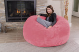 Chill Sack Bean Bag Chair: Giant 5' Memory Foam Furniture Bean Bag - Big Sofa with Soft Micro Fiber Cover - Black