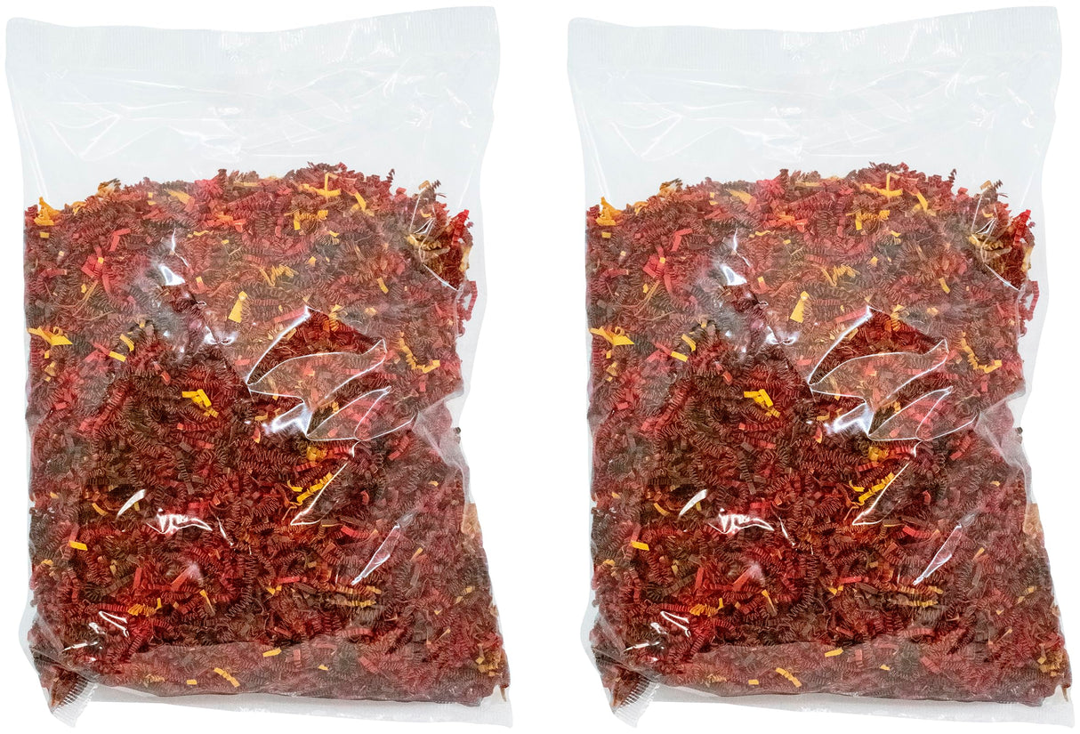 Stephanie Imports Made In USA 3-Ply Crinkle Cut Shredded Paper 2 lbs (Red & Green Christmas Mix)