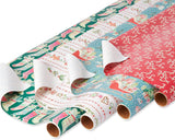American Greetings 120 sq. ft. Christmas Wrapping Paper Set, Kathy Davis Designs (4 Rolls 30 in. x 12 ft., 7 Bows, 30 Gift Tags)