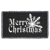 Pure Country Weavers It's A Wonderful Life Blanket Black - Gift Christmas Tapestry Throw for Back of Couch or Sofa - Woven from Cotton - Made in The USA (61x36)