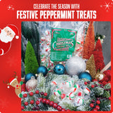 Stewart Christmas Holiday Mix - Red & Green Striped Soft Peppermint Puffs, Festive Peppermint Candy | Individually Wrapped Christmas Candy Bulk Pack [2lb Bag] - Perfect for Holiday Bowls - Made in USA