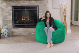 Chill Sack Bean Bag Chair: Giant 5' Memory Foam Furniture Bean Bag - Big Sofa with Soft Micro Fiber Cover - Black