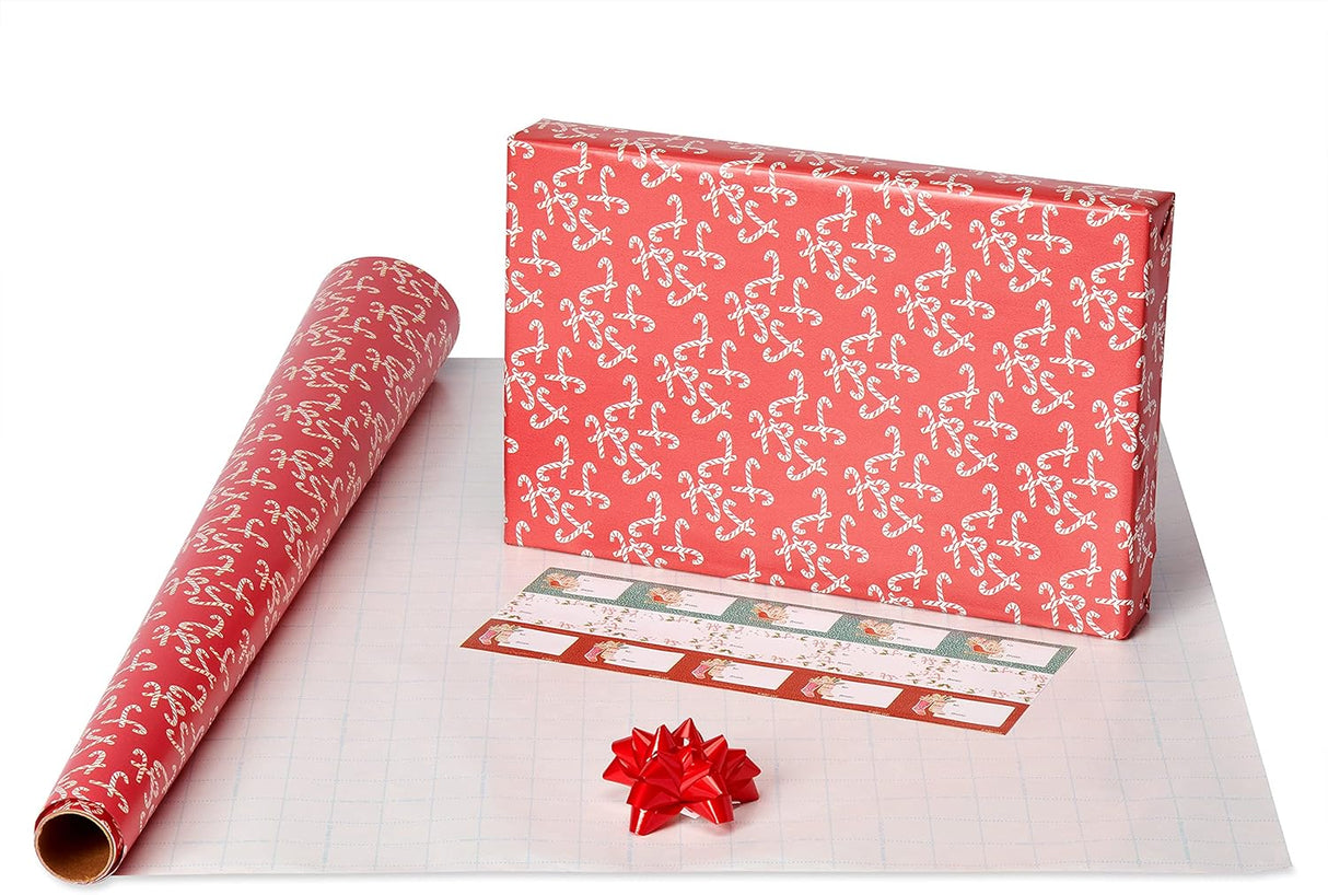 American Greetings 120 sq. ft. Christmas Wrapping Paper Set, Kathy Davis Designs (4 Rolls 30 in. x 12 ft., 7 Bows, 30 Gift Tags)