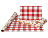 American Greetings 120 sq. ft. Christmas Wrapping Paper Set, Tan, Plaid, Snowman and Christmas Text (4 Rolls 30 in. x 12 ft., 7 Bows, 30 Gift Tags)