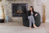 Chill Sack Bean Bag Chair: Giant 4' Memory Foam Furniture Bean Bag - Big Sofa with Soft Micro Fiber Cover - Black