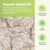 Bean Products Millet Pillow for Sleeping - Pillow Case Protector is 100% Organic Cotton Waterproof & Breathable - Fully Zipped Enclosure for Pillow Protection - Made in USA - Queen