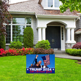 Factory Crafts Made In USA - Not China - Trump 2024 Garden flag | Assassination Attempt Fight | 18"x12.5" Vertical Double sided print - **pole not included** Indoor/Outdoor Yard Decoration |