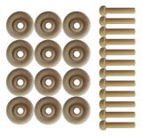 Wood Wheels - 12 Pack with Free Axle Pegs - Made in USA (1.5" Diameter)