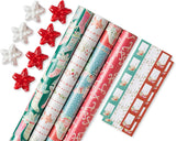 American Greetings 120 sq. ft. Christmas Wrapping Paper Set, Kathy Davis Designs (4 Rolls 30 in. x 12 ft., 7 Bows, 30 Gift Tags)