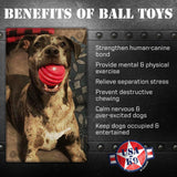 SodaPup USA-K9 Stars & Stripes – Durable Dog Ball Toy & Chew Toy Made in USA from Non-Toxic, Pet-Safe, Food Safe Natural Rubber for Bonding, Mental & Physical Exercise, Problem Chewing, Calming & More