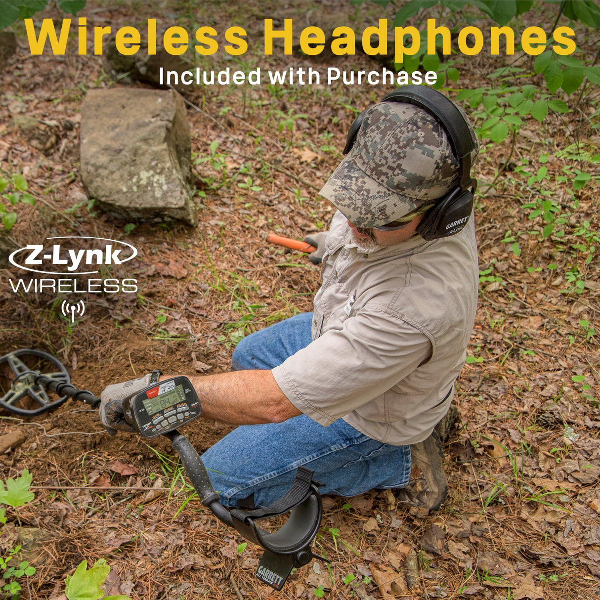 Garrett at Max Metal Detector with Z-Lynk Wireless Headphone Plus Accessories