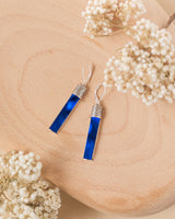 Recycled Antique Bottle and Dishware and Sterling Silver Bottoms Up Lever Back Earrings (Vintage Mason Jar)