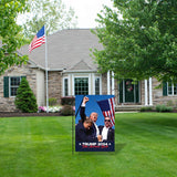 Factory Crafts Made In USA - Not China - Trump 2024 Garden flag | Assassination Attempt Fight | 18"x12.5" Vertical Double sided print - **pole not included** Indoor/Outdoor Yard Decoration |