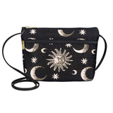 Danny K. Women's Tapestry Zipper Purse Crossbody Handbag, Adjustable Cord, Handmade in USA