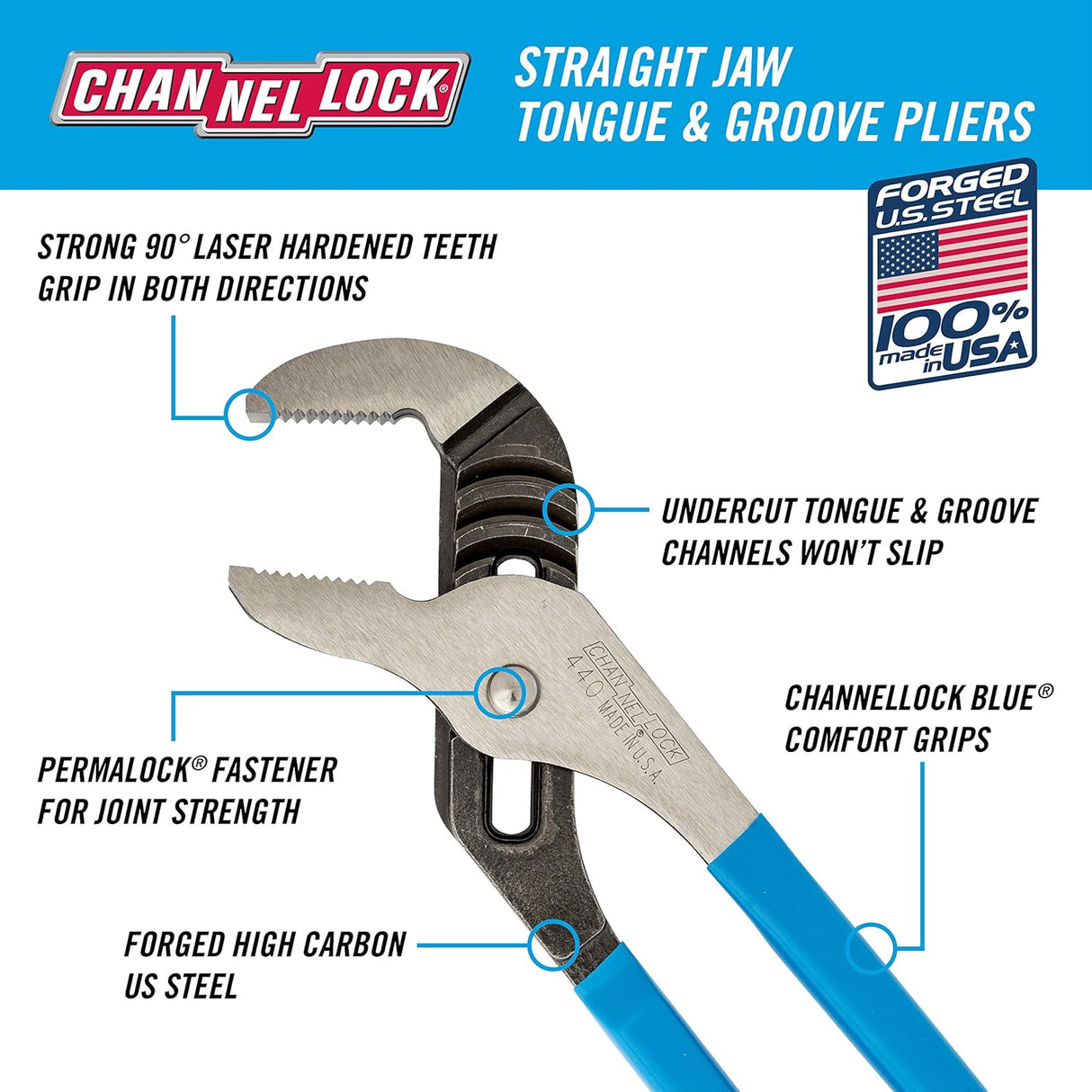 Channellock - 4Pc Tongue Groove Display 460440426424 (PC-1)