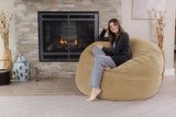 Chill Sack Bean Bag Chair: Giant 5' Memory Foam Furniture Bean Bag - Big Sofa with Soft Micro Fiber Cover - Black