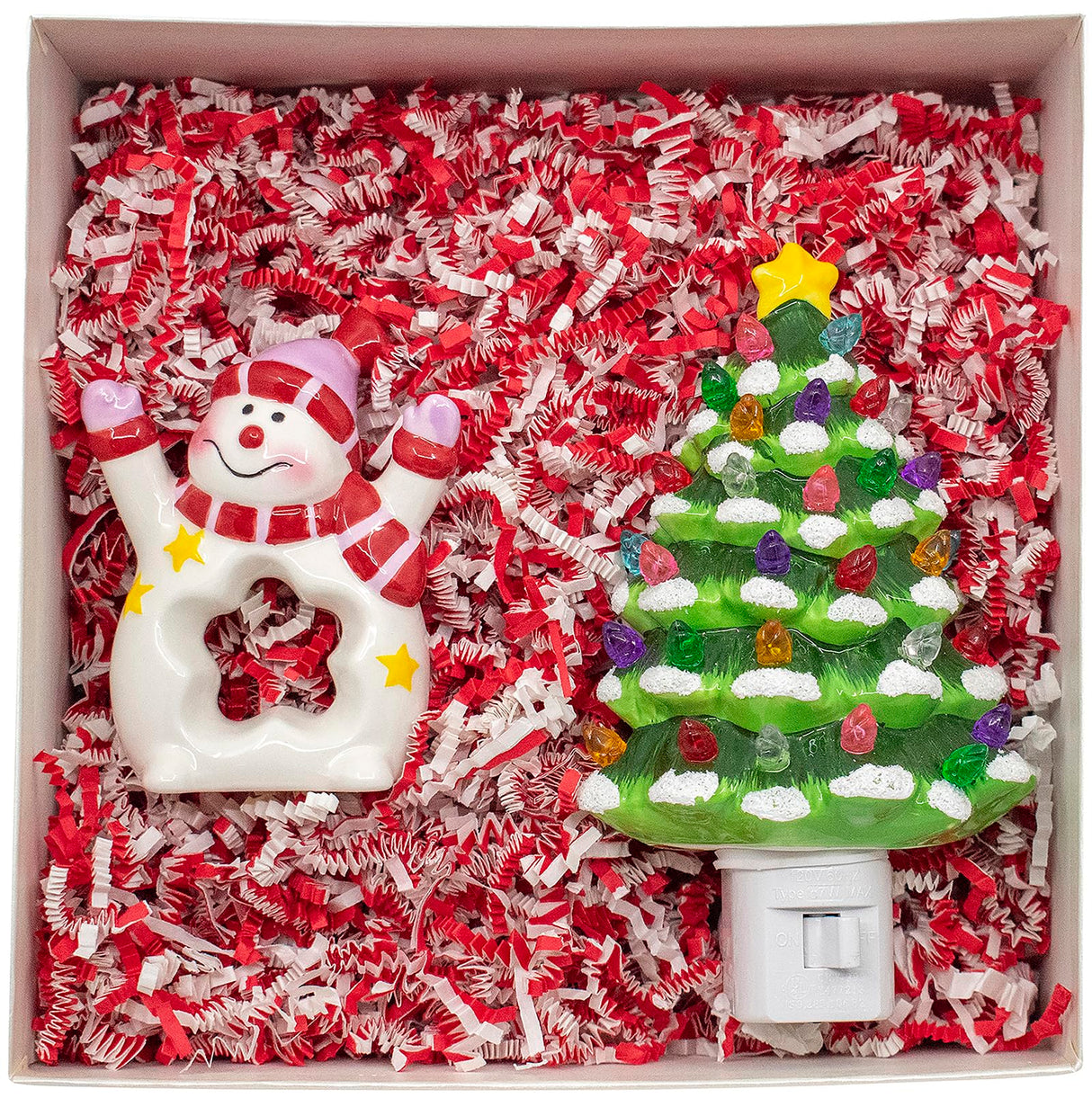 Stephanie Imports Made In USA 3-Ply Crinkle Cut Shredded Paper 2 lbs (Red & Green Christmas Mix)