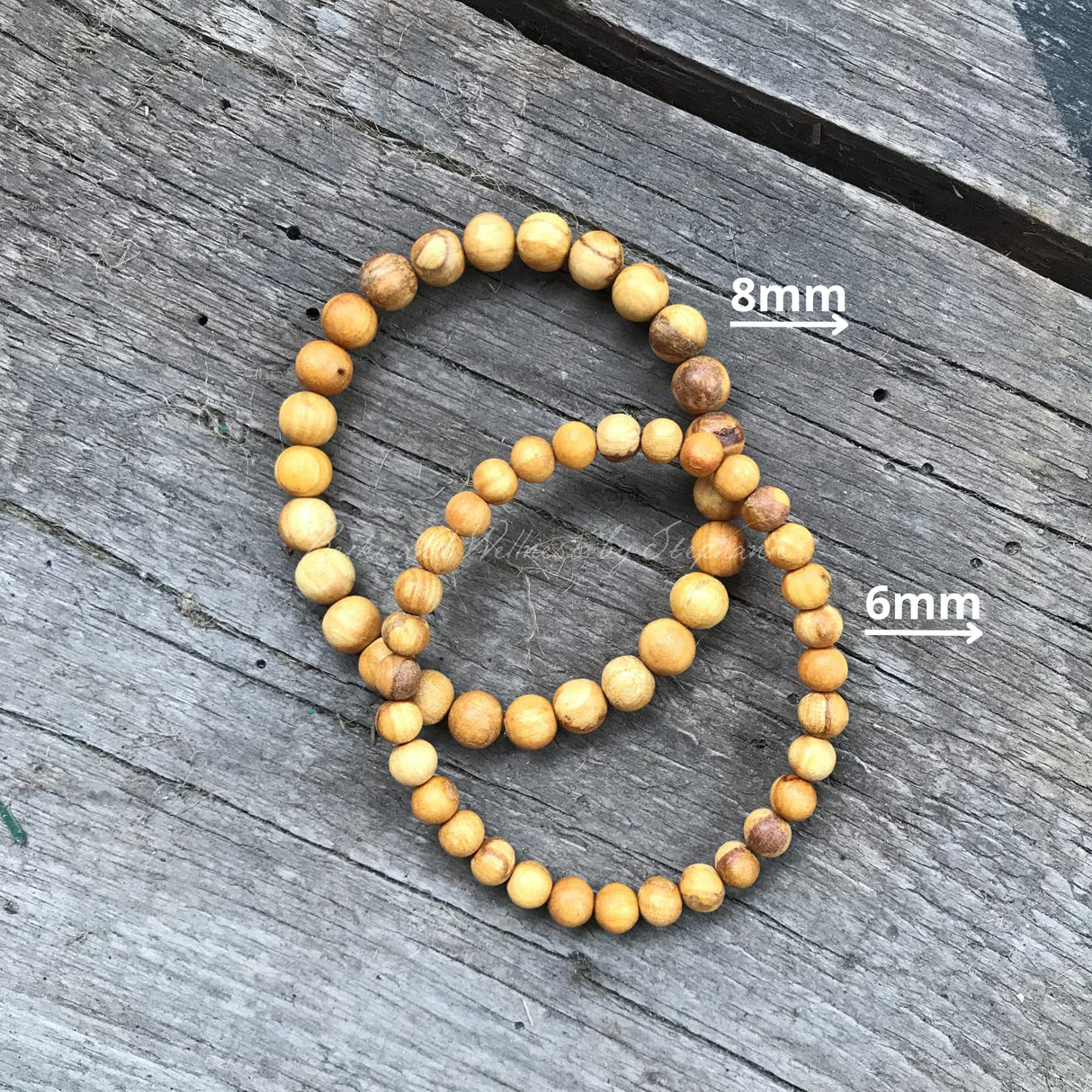 Handmade Palo Santo Bracelet Negative Energy Protection Wellness Yoga Gift for Women Made in USA Small Large Plus Size Wrist Stretch (Custom Sizes)