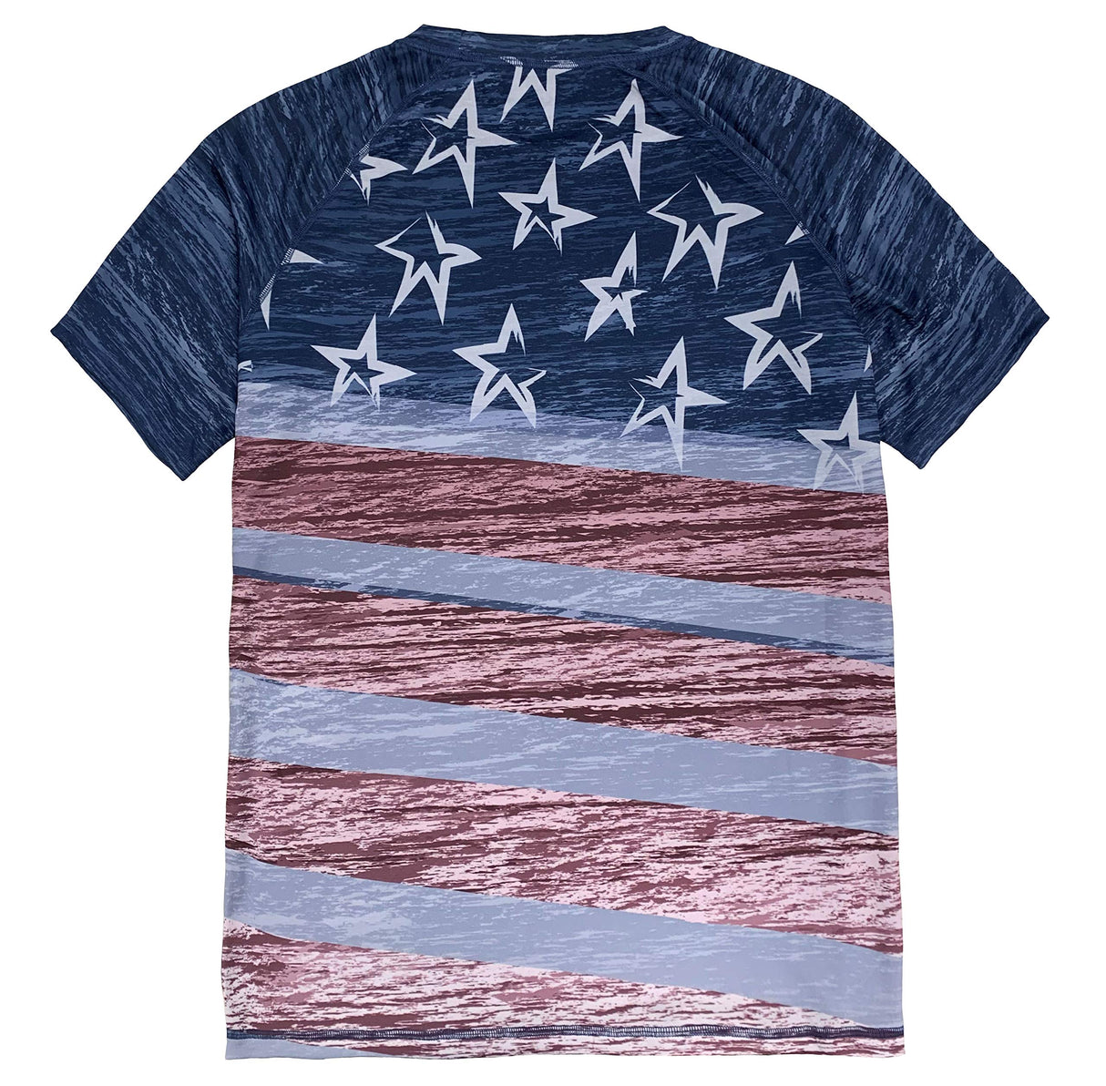 US Flag Tee Performance Men's Made in USA Patriotic American Flag Crew Neck T-Shirt